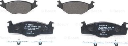 BOSCH 0 986 468 871 - Тормозные колодки, дисковые, комплект unicars.by