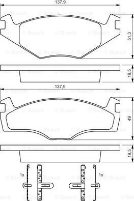 BOSCH 0 986 468 873 - Тормозные колодки, дисковые, комплект unicars.by