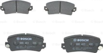 BOSCH 0 986 463 490 - Тормозные колодки, дисковые, комплект unicars.by