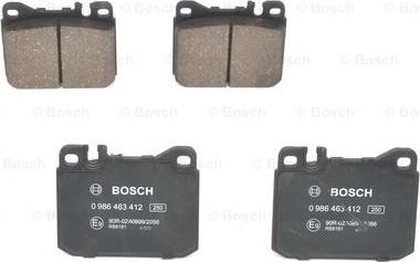 BOSCH 0 986 463 412 - Тормозные колодки, дисковые, комплект unicars.by