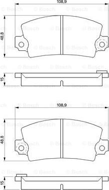 BOSCH 0 986 463 473 - Тормозные колодки, дисковые, комплект unicars.by