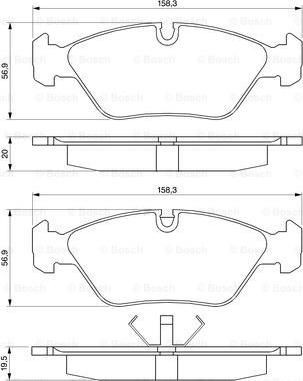 BOSCH 0 986 467 570 - Тормозные колодки, дисковые, комплект unicars.by