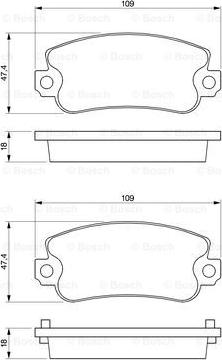 BOSCH 0 986 467 760 - Тормозные колодки, дисковые, комплект unicars.by