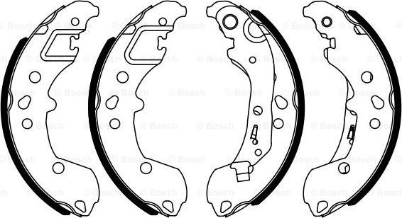 BOSCH 0 986 487 958 - Комплект тормозных колодок, барабанные unicars.by