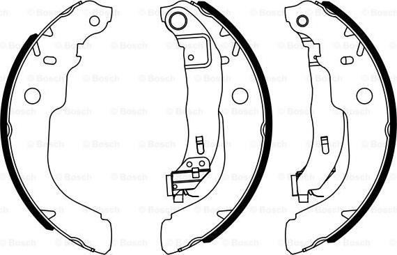 BOSCH 0 986 487 960 - Комплект тормозных колодок, барабанные unicars.by