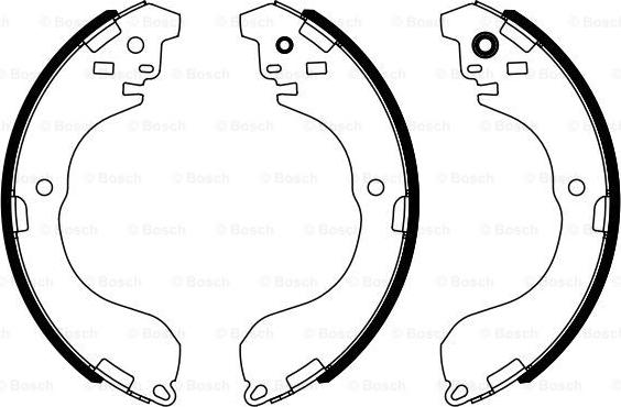 BOSCH 0 986 487 962 - Комплект тормозных колодок, барабанные unicars.by