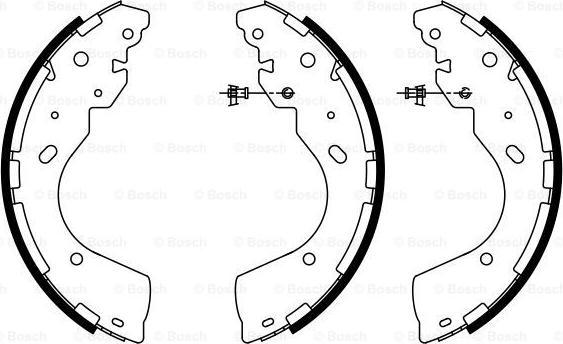 BOSCH 0 986 487 922 - Комплект тормозных колодок, барабанные unicars.by