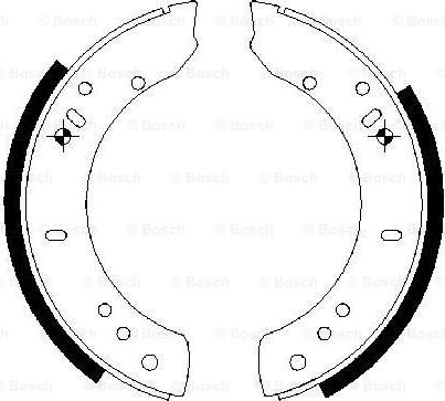 BOSCH 0 986 487 457 - Комплект тормозных колодок, барабанные unicars.by