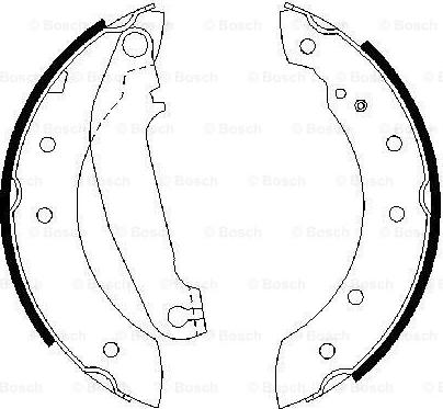 BOSCH 0 986 487 485 - Комплект тормозных колодок, барабанные unicars.by