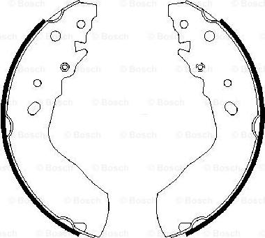 BOSCH 0 986 487 594 - Комплект тормозных колодок, барабанные unicars.by