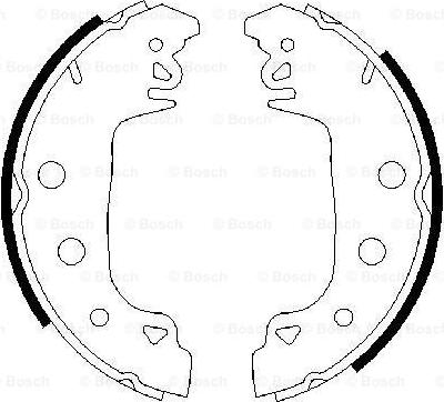 BOSCH 0 986 487 546 - Комплект тормозных колодок, барабанные unicars.by