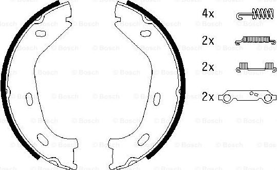 BOSCH 0 986 487 542 - Комплект тормозов, ручник, парковка unicars.by