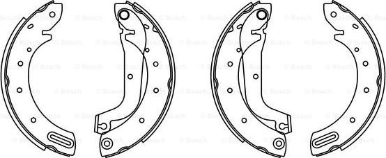 BOSCH 0 986 487 566 - Комплект тормозных колодок, барабанные unicars.by