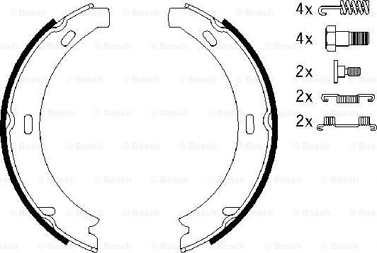 BOSCH 0 986 487 584 - Комплект тормозов, ручник, парковка unicars.by