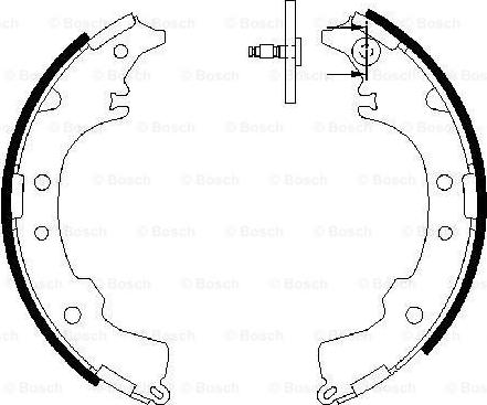 BOSCH 0 986 487 588 - Комплект тормозных колодок, барабанные unicars.by