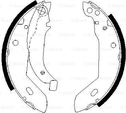 BOSCH 0 986 487 533 - Комплект тормозных колодок, барабанные unicars.by