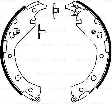 BOSCH 0 986 487 692 - Комплект тормозных колодок, барабанные unicars.by