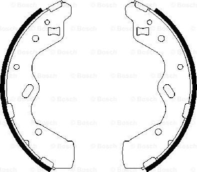 BOSCH 0 986 487 653 - Комплект тормозных колодок, барабанные unicars.by