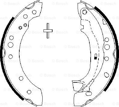 BOSCH 0 986 487 664 - Комплект тормозных колодок, барабанные unicars.by