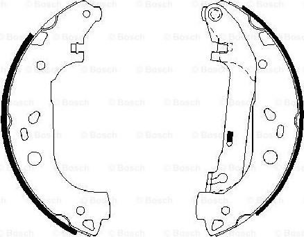 BOSCH 0 986 487 667 - Комплект тормозных колодок, барабанные unicars.by