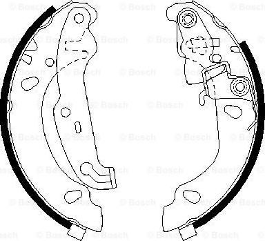 BOSCH 0 986 487 624 - Комплект тормозных колодок, барабанные unicars.by