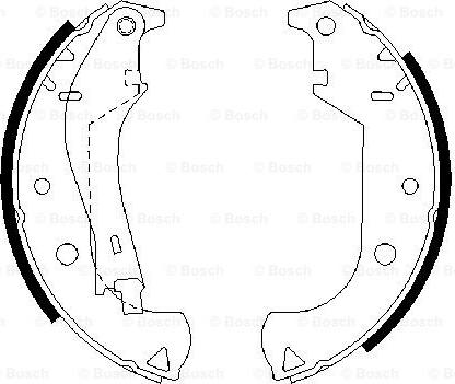 BOSCH 0 986 487 626 - Комплект тормозных колодок, барабанные unicars.by