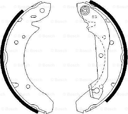 BOSCH 0 986 487 048 - Комплект тормозных колодок, барабанные unicars.by