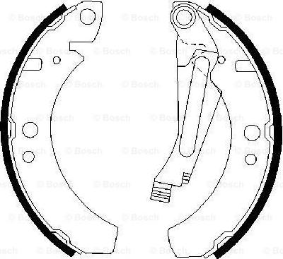 BOSCH 0 986 487 003 - Комплект тормозных колодок, барабанные unicars.by