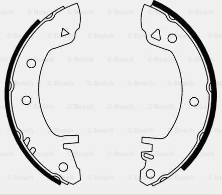 BOSCH 0 986 487 011 - Комплект тормозных колодок, барабанные unicars.by