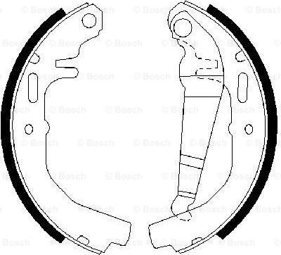 BOSCH 0 986 487 071 - Комплект тормозных колодок, барабанные unicars.by