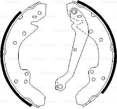 BOSCH 0 986 487 146 - Комплект тормозных колодок, барабанные unicars.by