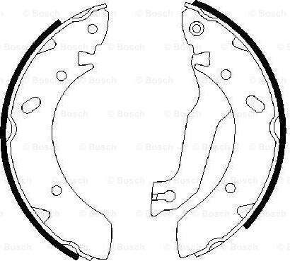 BOSCH 0 986 487 387 - Комплект тормозных колодок, барабанные unicars.by