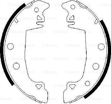 BOSCH 0 986 487 336 - Комплект тормозных колодок, барабанные unicars.by