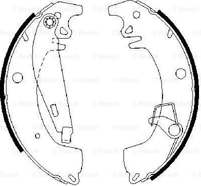 BOSCH 0 986 487 332 - Комплект тормозных колодок, барабанные unicars.by