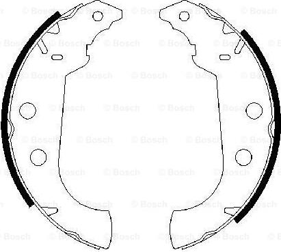 BOSCH 0 986 487 243 - Комплект тормозных колодок, барабанные unicars.by