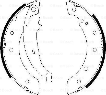 BOSCH 0 986 487 266 - Комплект тормозных колодок, барабанные unicars.by