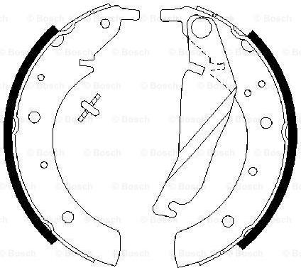 BOSCH 0 986 487 212 - Комплект тормозных колодок, барабанные unicars.by