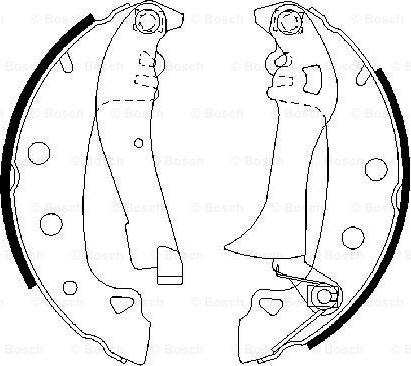 BOSCH 0 986 487 285 - Комплект тормозных колодок, барабанные unicars.by