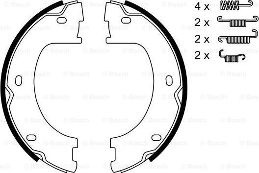 BOSCH 0 986 487 751 - Комплект тормозов, ручник, парковка unicars.by