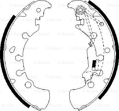 BOSCH 0 986 487 716 - Комплект тормозных колодок, барабанные unicars.by