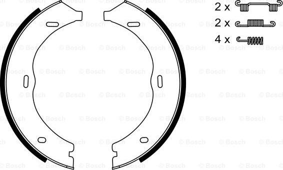 BOSCH 0 986 487 718 - Комплект тормозов, ручник, парковка unicars.by