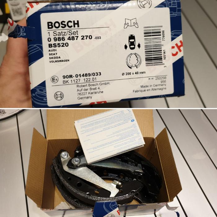 BOSCH 0 986 487 733 - Комплект тормозных колодок, барабанные unicars.by