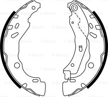 BOSCH 0 986 487 771 - Комплект тормозных колодок, барабанные unicars.by