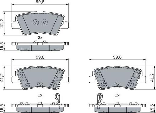 BOSCH 0 986 424 959 - Тормозные колодки, дисковые, комплект unicars.by