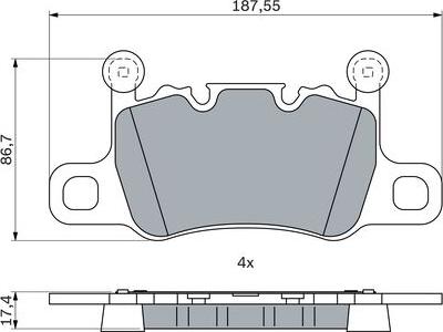 BOSCH 0 986 424 926 - Тормозные колодки, дисковые, комплект unicars.by