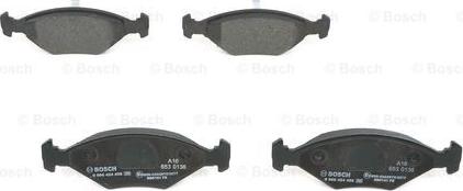 BOSCH 0 986 424 458 - Тормозные колодки, дисковые, комплект unicars.by