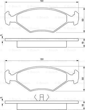 BOSCH 0 986 424 458 - Тормозные колодки, дисковые, комплект unicars.by