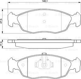 BOSCH 0 986 424 452 - Тормозные колодки, дисковые, комплект unicars.by