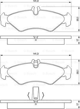 BOSCH 0 986 424 463 - Тормозные колодки, дисковые, комплект unicars.by