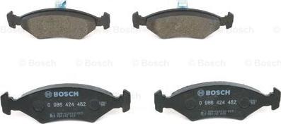 BOSCH 0 986 424 462 - Тормозные колодки, дисковые, комплект unicars.by